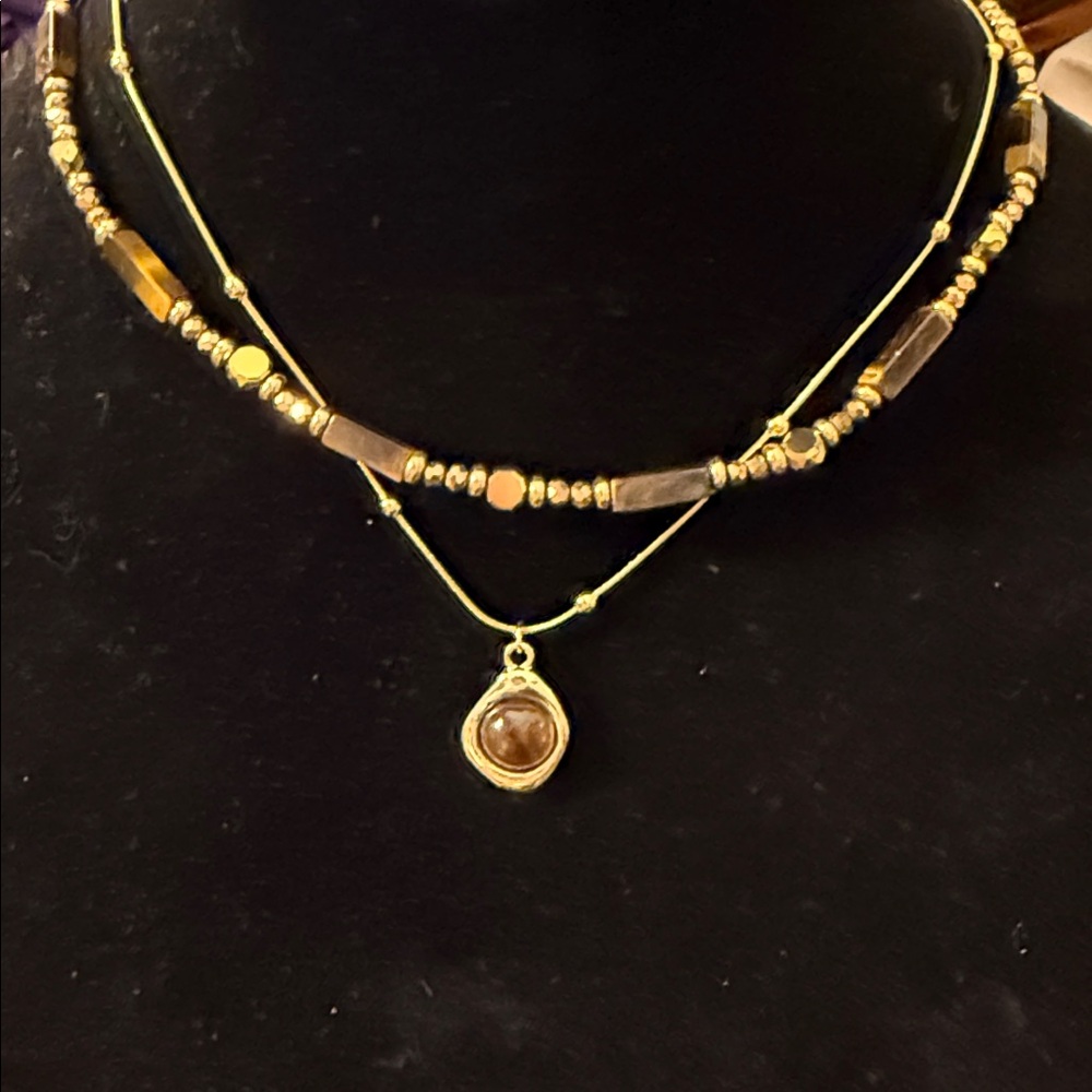 N10. 18K Gold Plated Bohemian Necklace - New